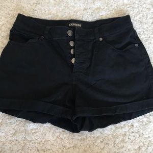 Express high waisted jean short